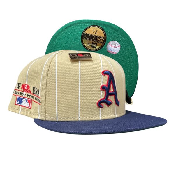 New Era Oakland Athletics Philadelphia Pinstripe 59FIFTY Day Hat - Picture 1 of 7